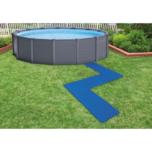 Intex - Arvopaketti - Uima-allaslaatat - 10 pakkausta 8 laattaa - 20 m² & WAYS kuurausharja