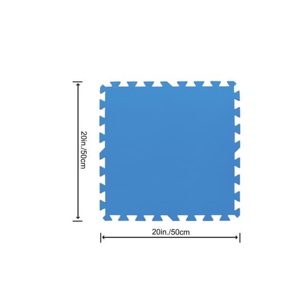 Poolfliser - Bestway - 50 cm x 50 cm - 10m² - 40 fliser & WAYS skrubbebørste