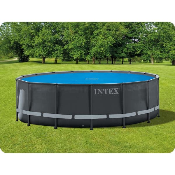 Intex - poolovertræk - til runde pools - diameter 470cm - 150g/m2 - Sølv