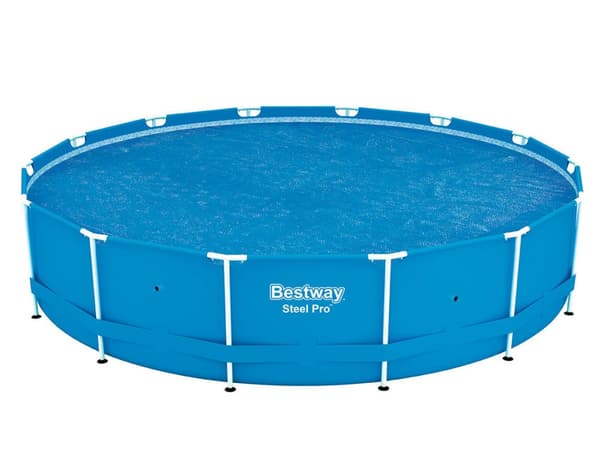 Bestway - poolovertræk - egnet til ⌀457, 427, 396 - 417 cm - blå