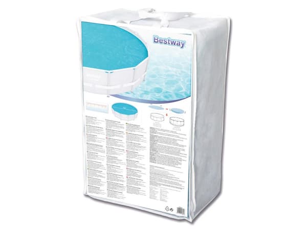 Bestway - poolovertræk - egnet til ⌀457, 427, 396 - 417 cm - blå