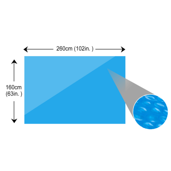 Rektangulärt Poolskydd 300 X 200 Cm Pe Blått