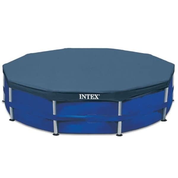 Skyddsöverdrag för rund pool Intex 28031 - Diameter 3,66m - Flik 25cm - PVC - Blå