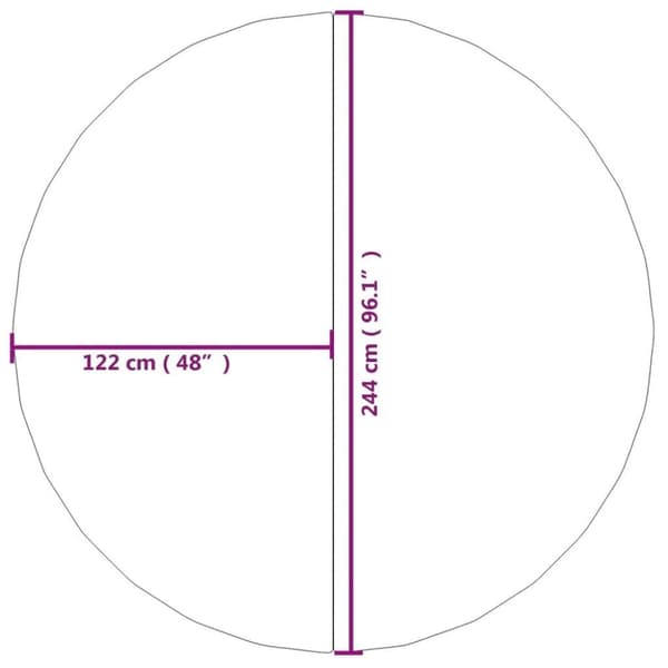 vidaXL Markduk för pool ljusgrå Ø244 cm polyester geotextil