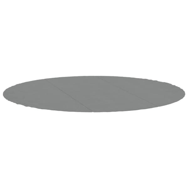 vidaXL poolunderlag Ø396 cm polyester-geotekstil lysegrå