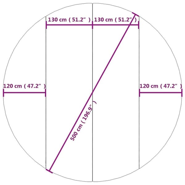 vidaXL poolunderlag Ø500 cm polyester-geotekstil lysegrå