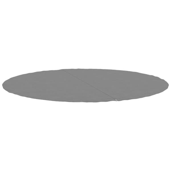 vidaXL Markduk för pool ljusgrå Ø244 cm polyester geotextil