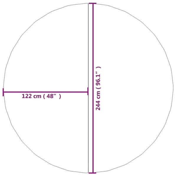 vidaXL Markduk för pool ljusgrå Ø244 cm polyester geotextil