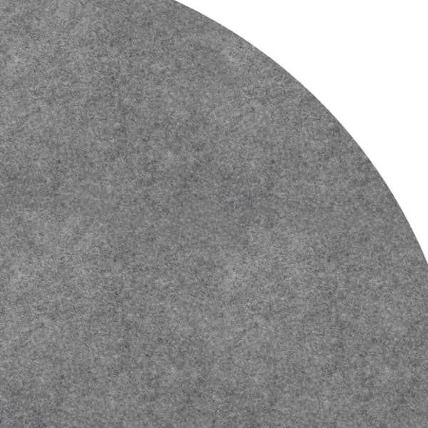 vidaXL Bottenmatta ljusgrå Ø366 cm polyester geotextil