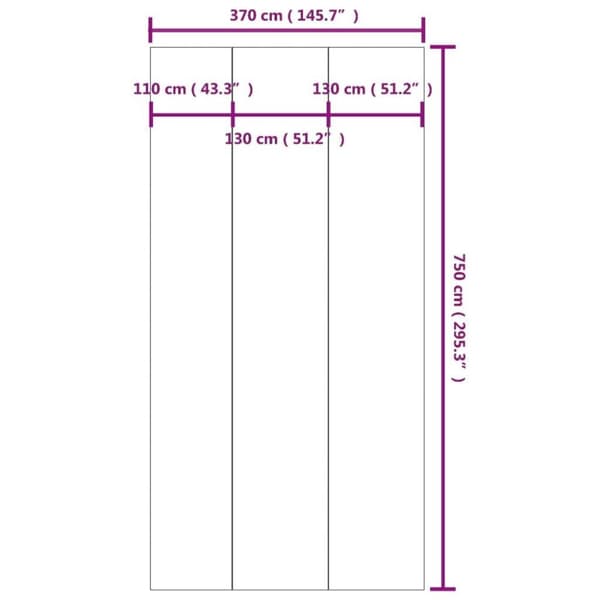 vidaXL Bottenmatta ljusgrå 750xx370 cm polyester geotextil