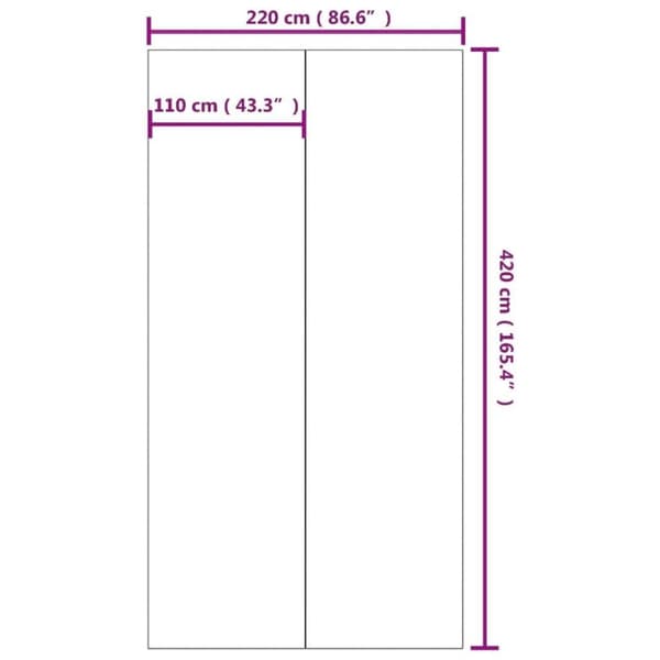vidaXL Bottenmatta ljusgrå 420x220 cm polyester geotextil