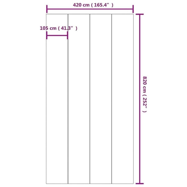 vidaXL Bottenmatta ljusgrå 820x420 cm polyester geotextil