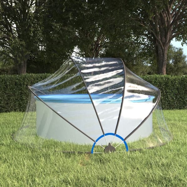 vidaXL Uima-altaan kupoli pyöreä 315x158 cm PVC