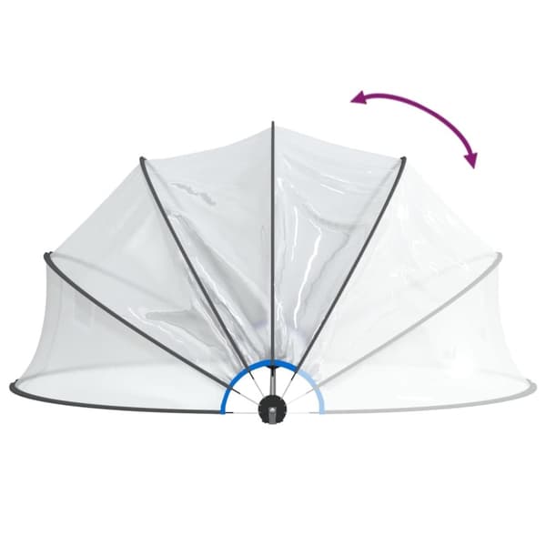 vidaXL Uima-altaan kupoli pyöreä 406x203 cm PVC