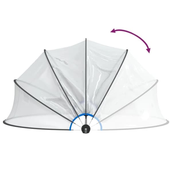 vidaXL Bassengkuppel rund 467x234 cm PVC