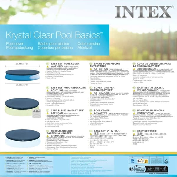 INTEX poolovertræk 366 cm rund 28022