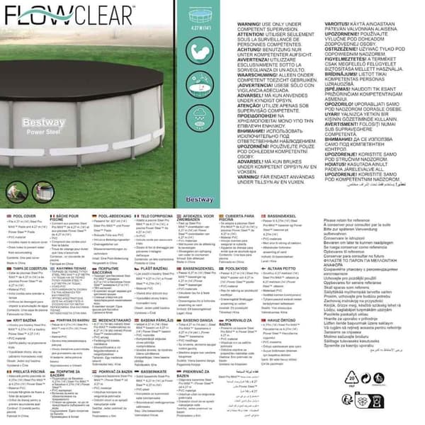 Bestway poolovertræk Flowclear 427 cm