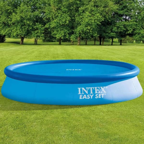 INTEX solopvarmet poolovertræk 348 cm polyethylen blå