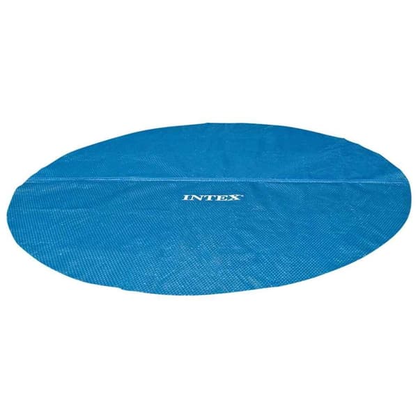INTEX solopvarmet poolovertræk 348 cm polyethylen blå