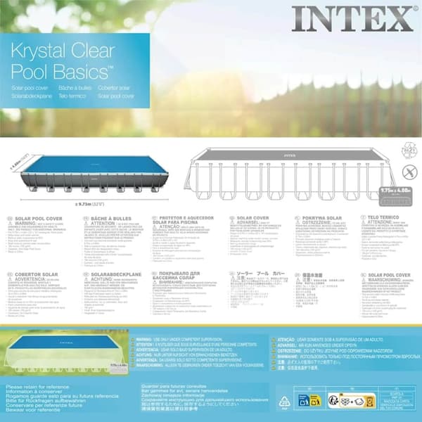 INTEX Uima-altaan aurinkoenergiasuoja sininen 960x466 cm polyeteeni