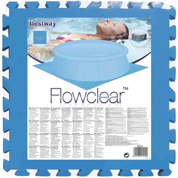 Bestway poolunderlag 8 stk. blå 58220