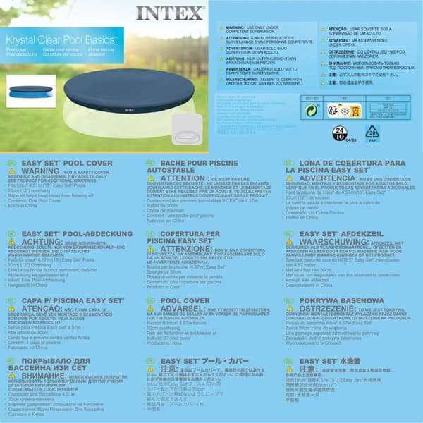 INTEX Bassengtrekk rund 457 cm