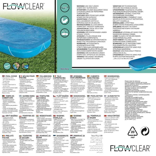 Bestway Flowclear Bassengtrekk 269x179 cm