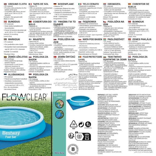 Bestway Markduk för pool Flowclear 396x396 cm