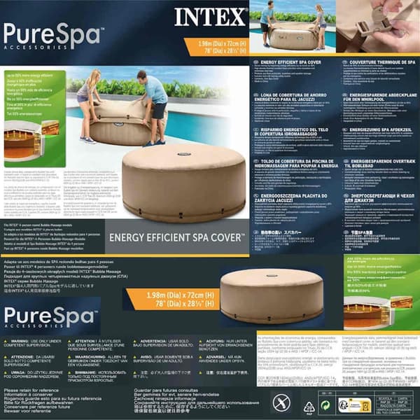 INTEX Energieffektivt spaöverdrag 28523