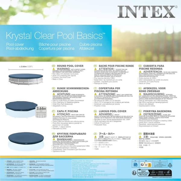 INTEX poolovertræk 366 cm rund 28031