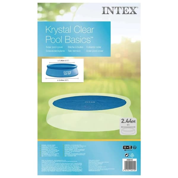 INTEX Soldrevet bassengtrekk blå 206 cm polyetylen