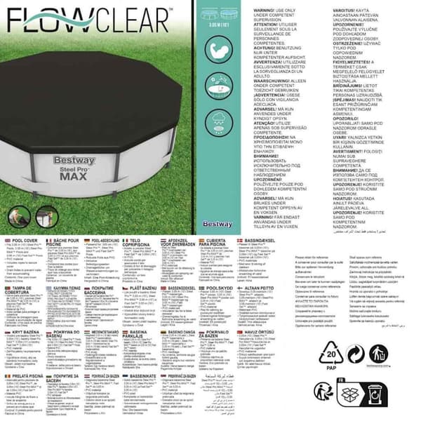 Bestway Poolöverdrag Flowclear 305 cm