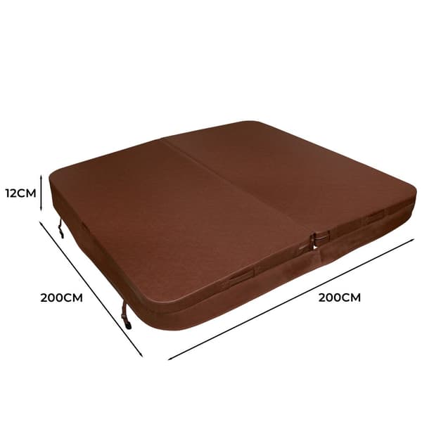 Hot Tub Cover Thermal Jacuzzi Firkantet Hård Beskyttelse Vejrbestandig PVC Læder Isolerende EPS Skum UV, Skimmel og Brand resistent Låsbare 6 håndtag