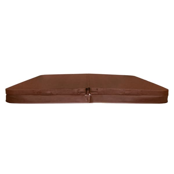 Hot Tub Cover Thermal Jacuzzi Square Hard Protection Weather Resistant PVC Leather Insulating EPS Foam UV, Mold and Fire Resistant Lockable 6 Handles