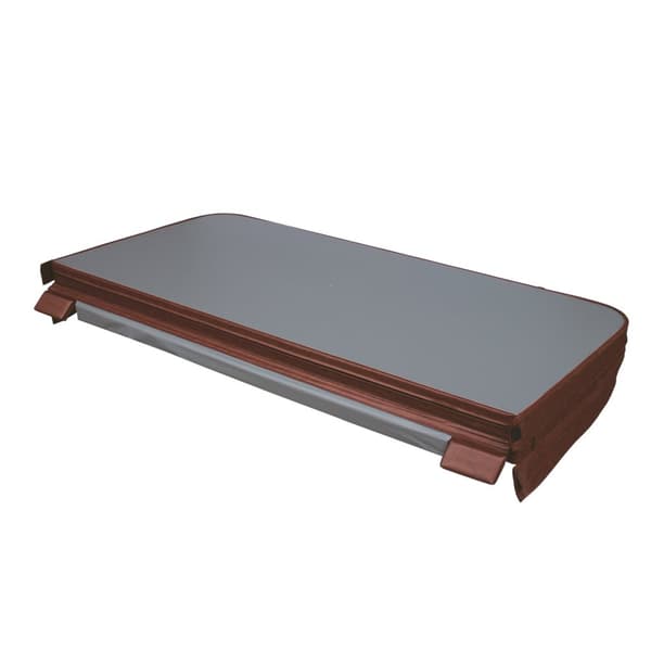 Hot Tub Cover Thermal Jacuzzi Square Hard Protection Weather Resistant PVC Leather Insulating EPS Foam UV, Mold and Fire Resistant Lockable 6 Handles