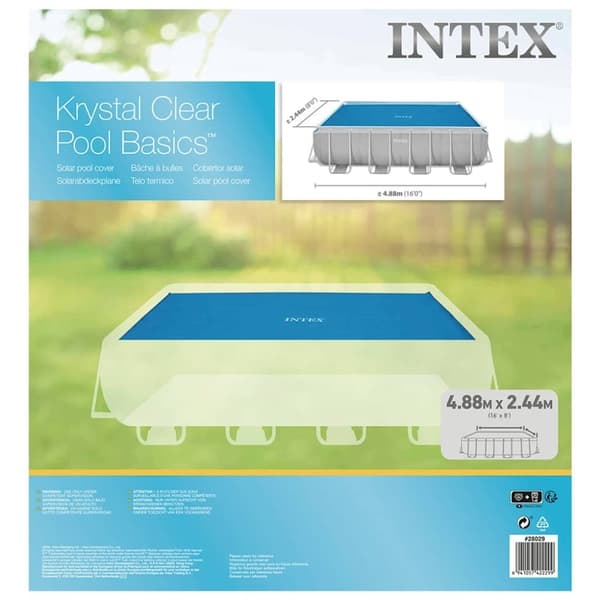 INTEX Poolöverdrag solenergi blå 476x234 cm polyeten