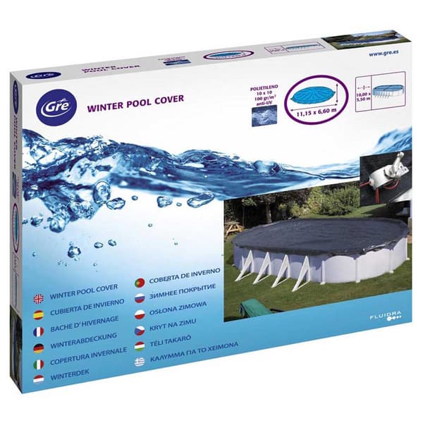 Gre Talvisuoja Soikealle Uima-altaalle Premium Harmaa 610 x 410 cm