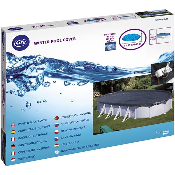 Gre Överdrag För Ovala Pooler Silver 640 cm