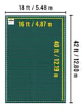 Miniatyrbild 11 av 11: 18 x 42 fot poolskydd med kompletta tillbehör för 16 x 40 fot pool, höghållfast PP-material, utmärkt permeabilitet, lätt att montera
