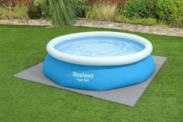 Bestway Skydd för poolgolv 9 stk (78 x 78 cm) Grå