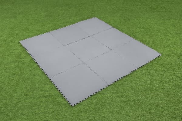 Bestway Skydd för poolgolv 9 stk (78 x 78 cm) Grå