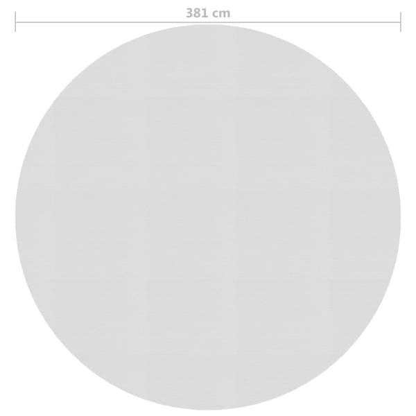 Kelluva uima-altaan PE-aurinkoenergiakalvo 381 cm harmaa
