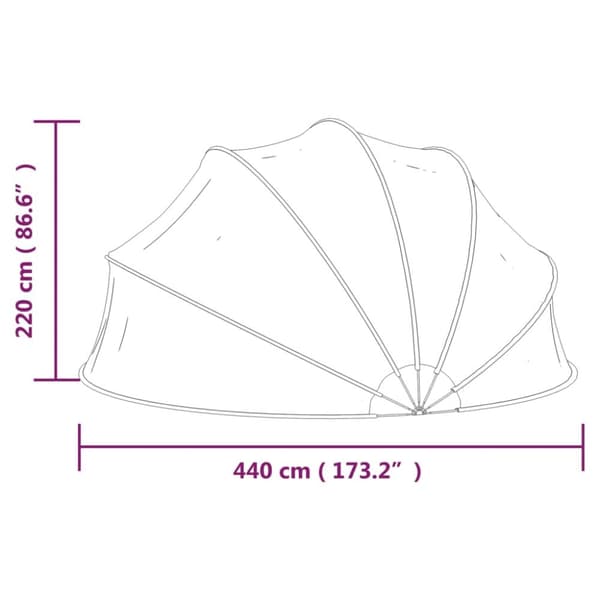 Poolkupol 440x220 cm