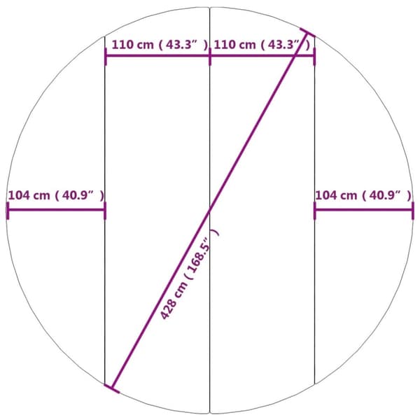 poolunderlag Ø428 cm polyester-geotekstil lysegrå