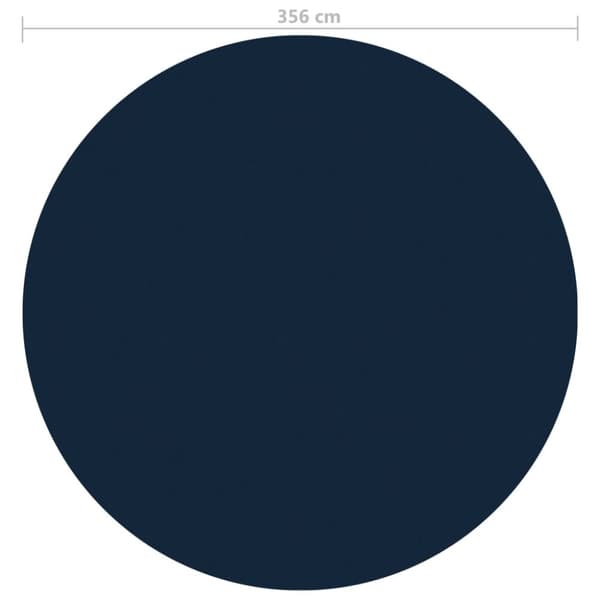 Värmeduk för pool PE 356 cm svart och blå