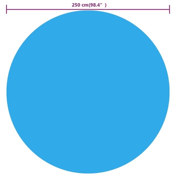 Värmeduk pool PE 250 cm blå