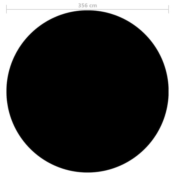 vidaXL Uima-altaan suoja musta 356 cm PE -  Uima-altaan suojapeitteet