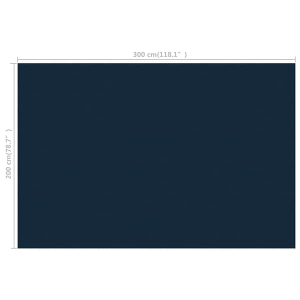 vidaXL Kelluva uima-altaan PE-aurinkoenergiakalvo 300x200 cm sinimusta -  Uima-altaan suojapeitteet