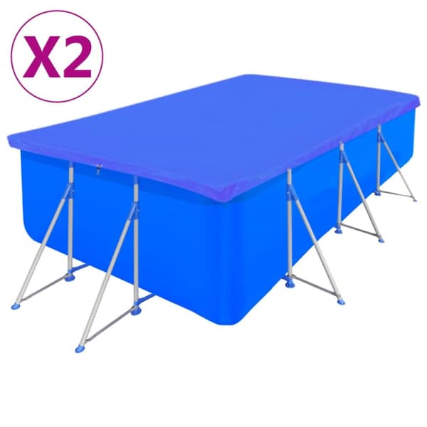vidaXL Uima-altaan suojat 2 kpl PE suorakaide 90 g/m² 394x207 cm -  Uima-altaan suojapeitteet