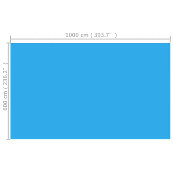 vidaXL Uima-altaan suoja suorakulmainen 1000x600 cm PE sininen - Uima-altaan suojapeitteet